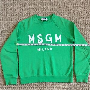 MSGM Vibrant Green Crewneck Sweater